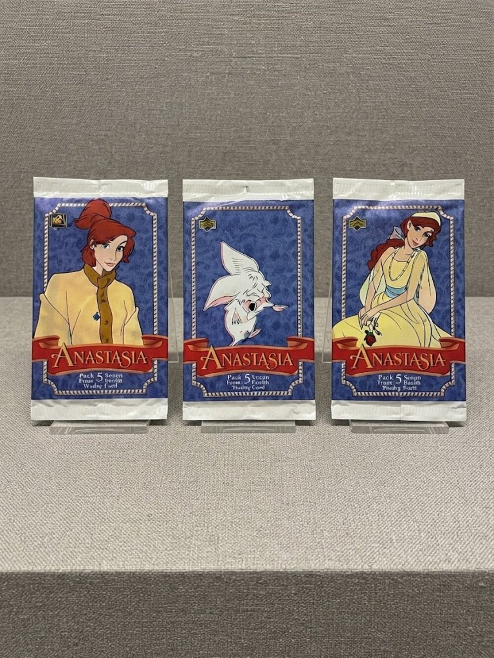 DISNEY Anastasia Trading Cards (3 Pack) 15 Cards Total - Factory Sealed